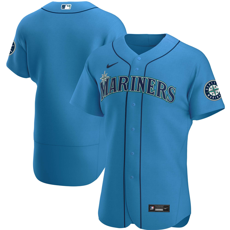 2020 MLB Men Seattle Mariners Nike Royal Alternate 2020 Authentic Official Team Jersey 1